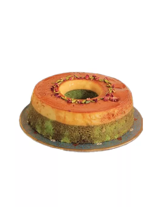 Pistachio & Crème Caramel Cake Combo