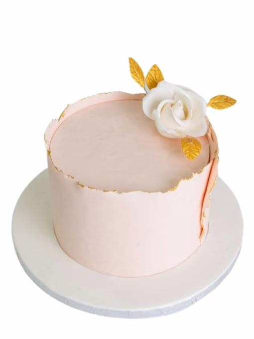Single Rose Theme Cake & Flowers